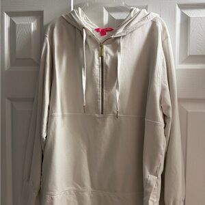 Lilly Pulitzer Lora long-sleeve hoodie in Resort White -Oversized, runs large!